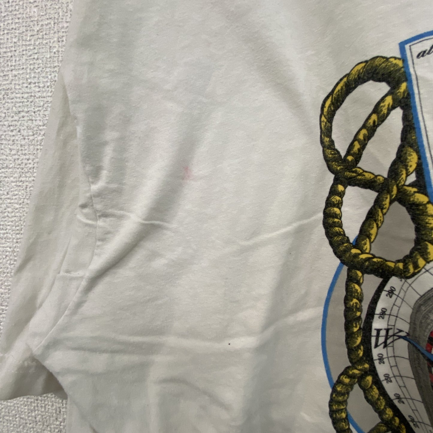 古着 used　Ｈ GRANCHIO　半袖プリントTシャツ　白　ホワイト　XXLサイズ