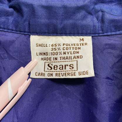 古着 used　Sears　シアーズ　長袖ハイネックブルゾン　ジップアップジャンパー　ネイビー　ヴィンテージ　秋冬服　Mサイズ