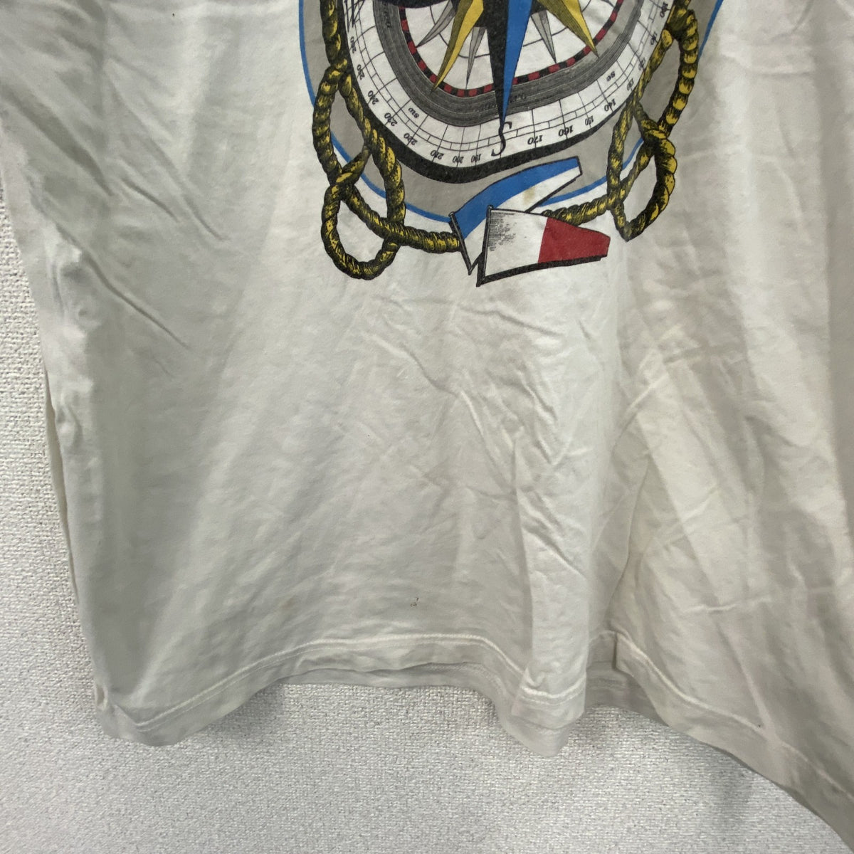 Ｈ GRANCHIO　半袖プリントTシャツ　白　ホワイト　XXLサイズ　古着