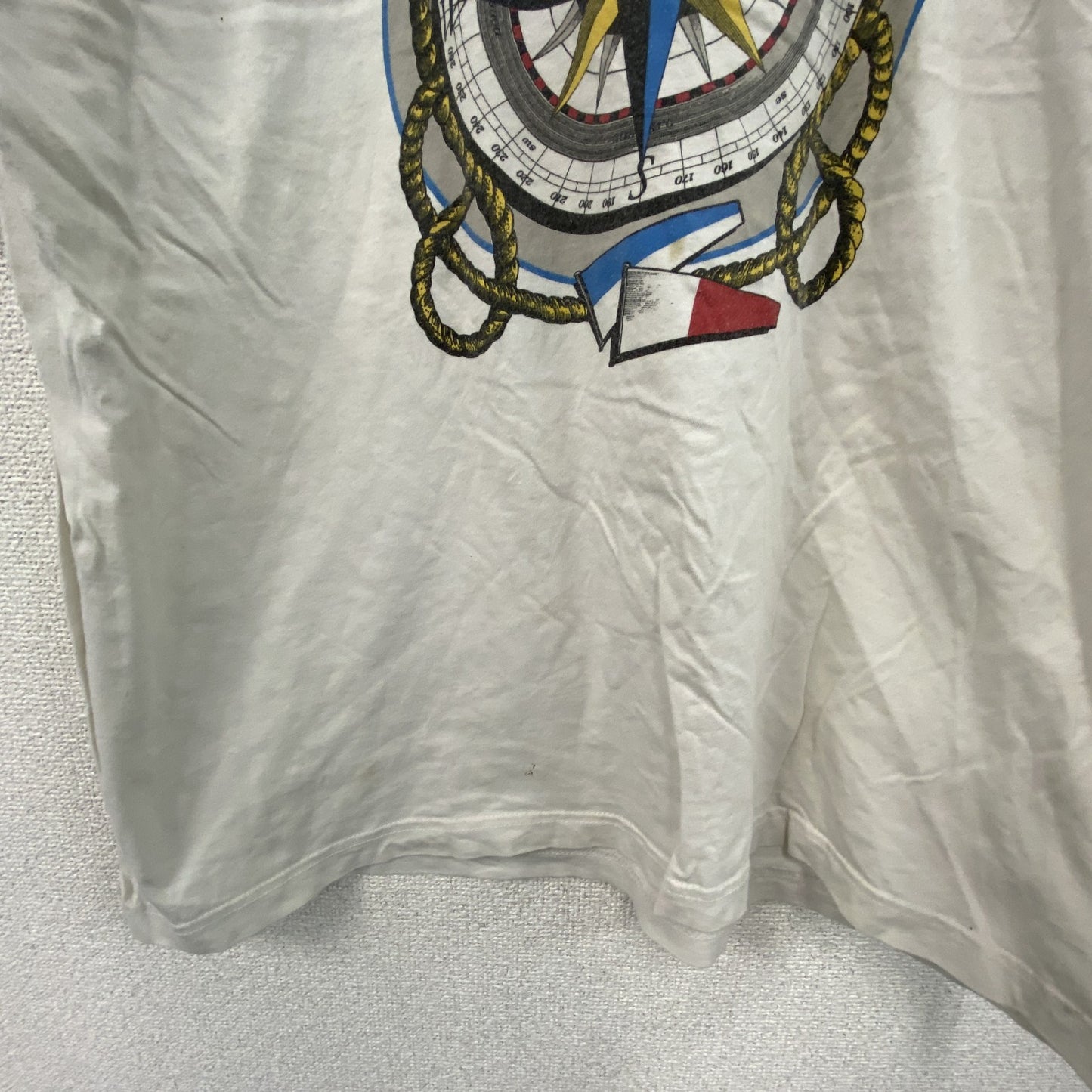 古着 used　Ｈ GRANCHIO　半袖プリントTシャツ　白　ホワイト　XXLサイズ