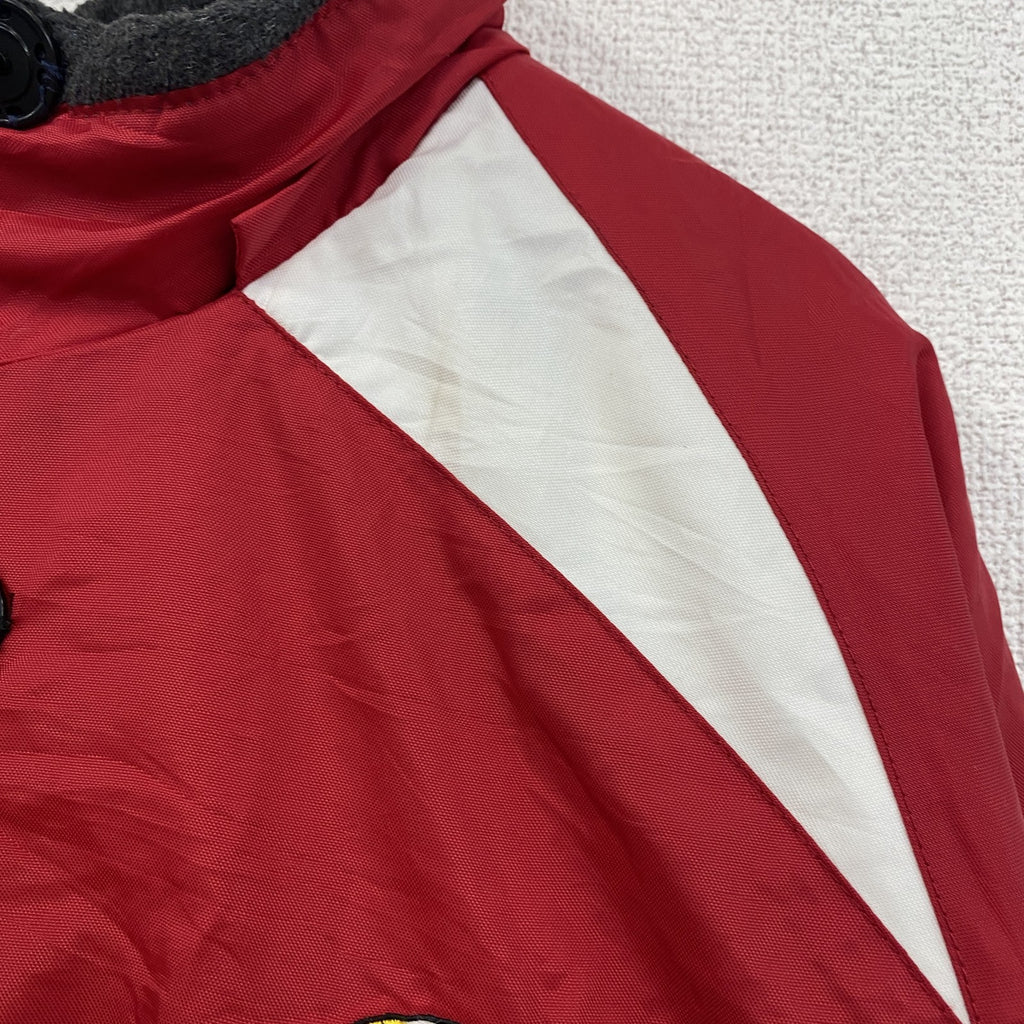 90s　Holloway　ホロウェイ　フルジップナイロンジャケット　ラグランスリーブ　刺繍ロゴ　アニマル柄　赤　レッド　Lサイズ　　ヴィンテージ　古着