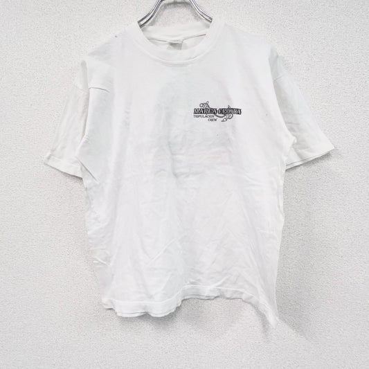 FIREEDX　半袖プリントTシャツ　船　白　ホワイト