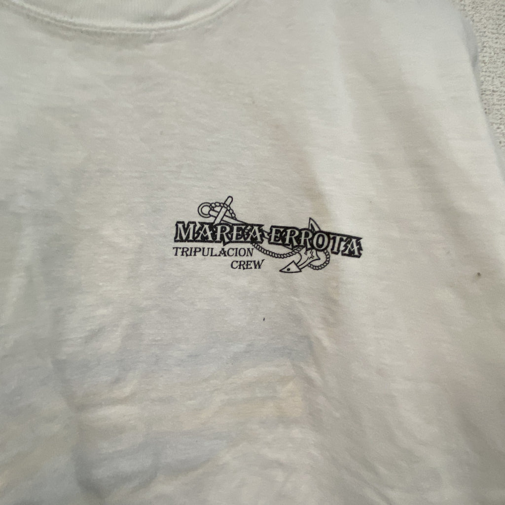 FIREEDX　半袖プリントTシャツ　船　白　ホワイト　古着
