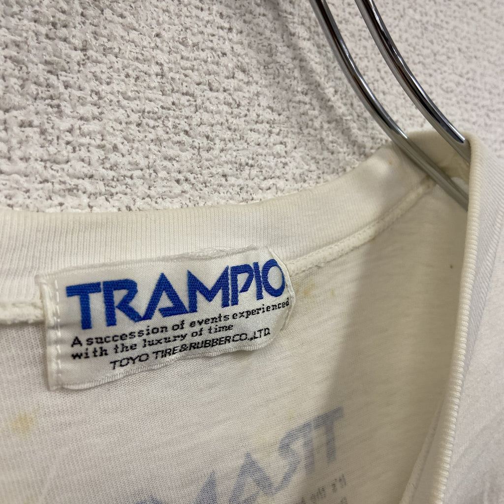 TRAMPIO　トランピオ　半袖プリントＴシャツ　シングルステッチ　白　ホワイト Tシャツ カットソー メンズ 古着