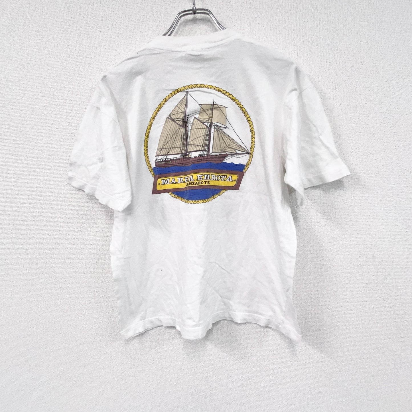 FIREEDX　半袖プリントTシャツ　船　白　ホワイト