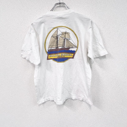 FIREEDX　半袖プリントTシャツ　船　白　ホワイト