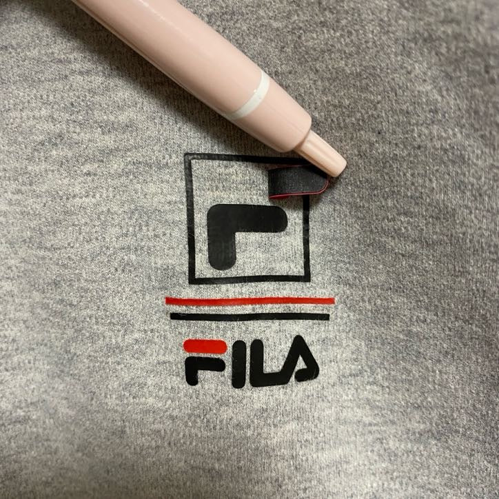 FILA　フィラ　スウェット/トレーナー　ワンポイント　スポーツミックス　ビッグシルエット　灰色　グレー　Lサイズ　古着