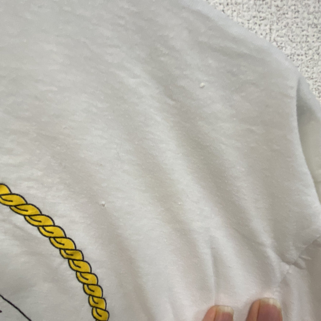 FIREEDX　半袖プリントTシャツ　船　白　ホワイト　古着