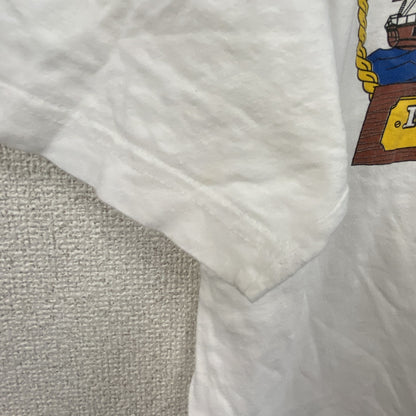 FIREEDX　半袖プリントTシャツ　船　白　ホワイト