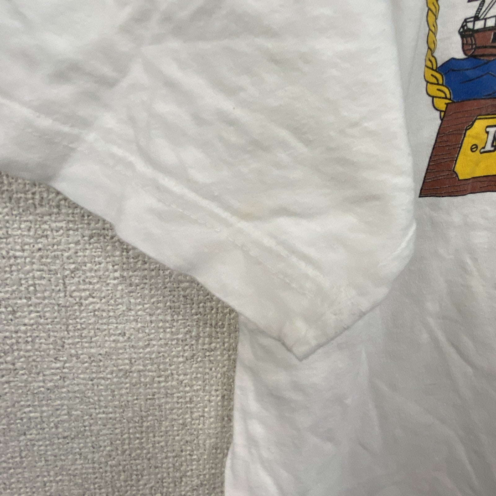 FIREEDX　半袖プリントTシャツ　船　白　ホワイト　古着