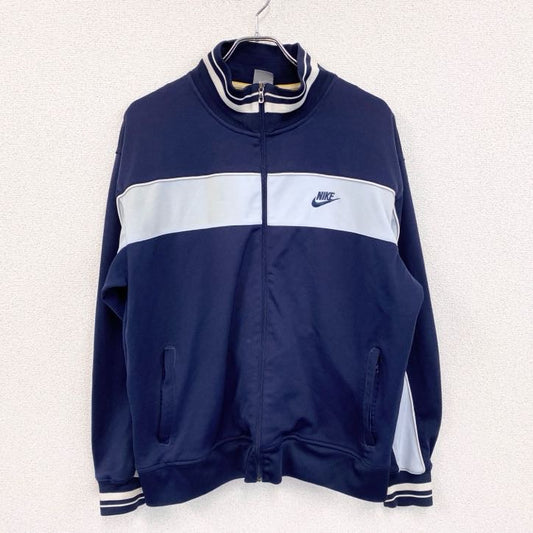 00s　NIKE　ナイキ　トラックジャケット/ジャージ　ヴィンテージ　刺繍ロゴ　紺　ネイビー　XLサイズ