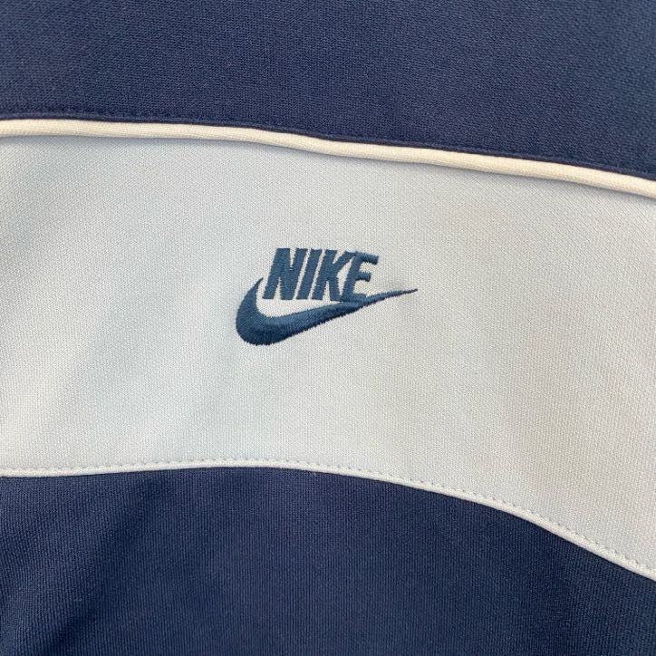 00s　NIKE　ナイキ　トラックジャケット/ジャージ　ヴィンテージ　刺繍ロゴ　紺　ネイビー　XLサイズ