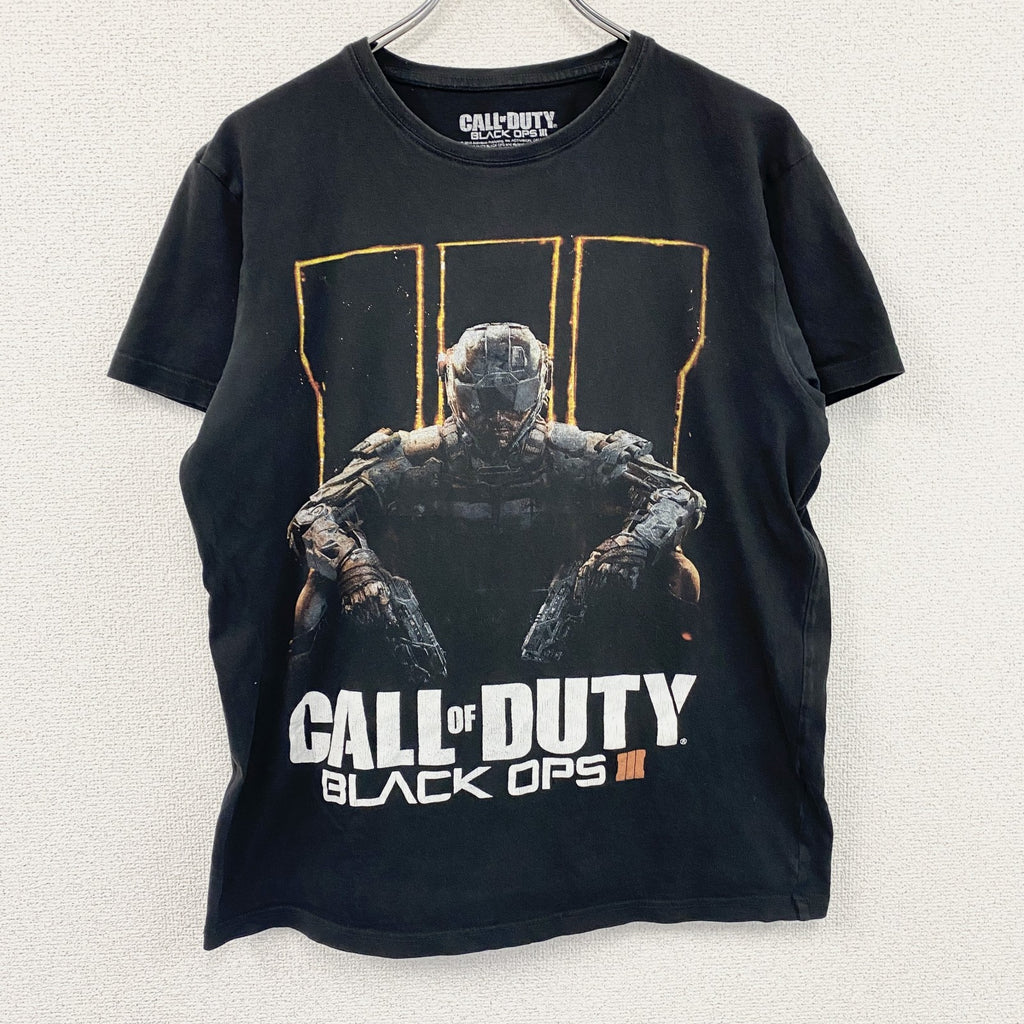 CALL OF DUTY　コールオブデューティー　半袖ゲームTシャツ　キャラクター　黒　ブラック　Lサイズ　古着