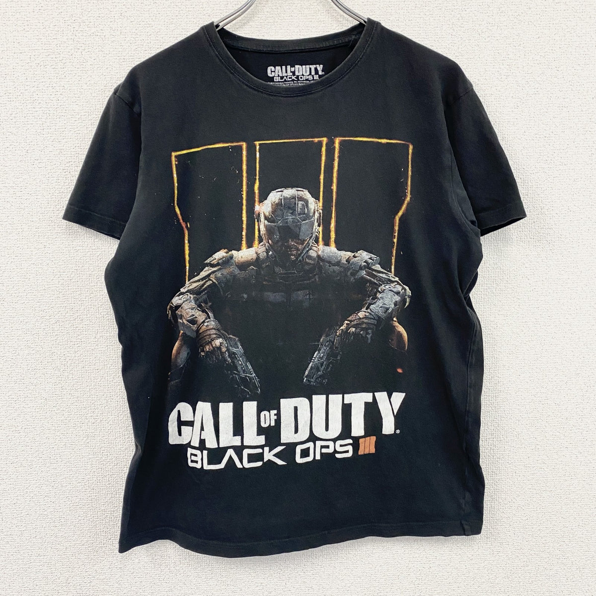 CALL OF DUTY　コールオブデューティー　半袖ゲームTシャツ　キャラクター　黒　ブラック　Lサイズ　古着
