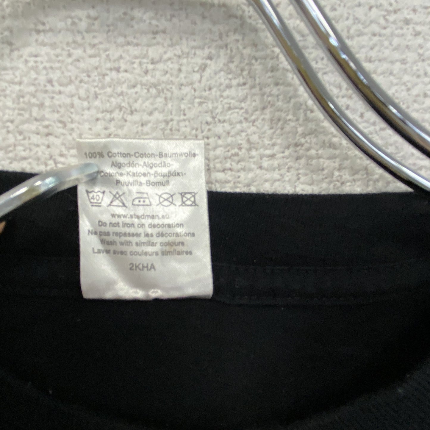 Stedman　半袖背面プリントTシャツ　黒　ブラック　Lサイズ