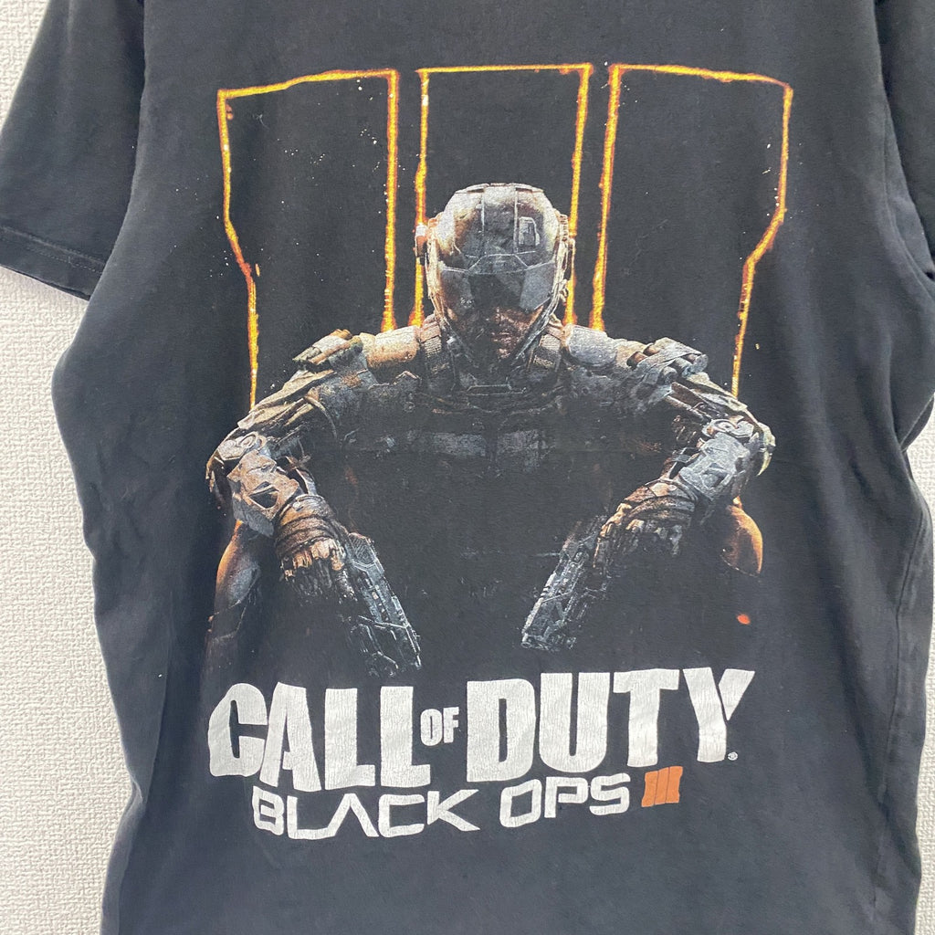 CALL OF DUTY　コールオブデューティー　半袖ゲームTシャツ　キャラクター　黒　ブラック　Lサイズ　古着