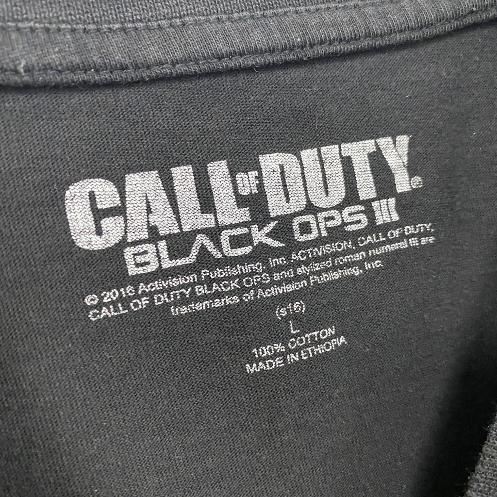 CALL OF DUTY　コールオブデューティー　半袖ゲームTシャツ　キャラクター　黒　ブラック　Lサイズ　古着