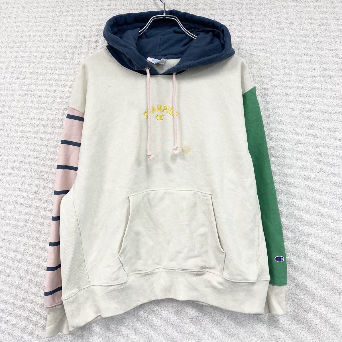 Champion　チャンピオン　リバースウィーブ　スウェットパーカー/フーディー　白　ホワイト　2Xサイズ トレーナー スウェットトップス フード付き 古着