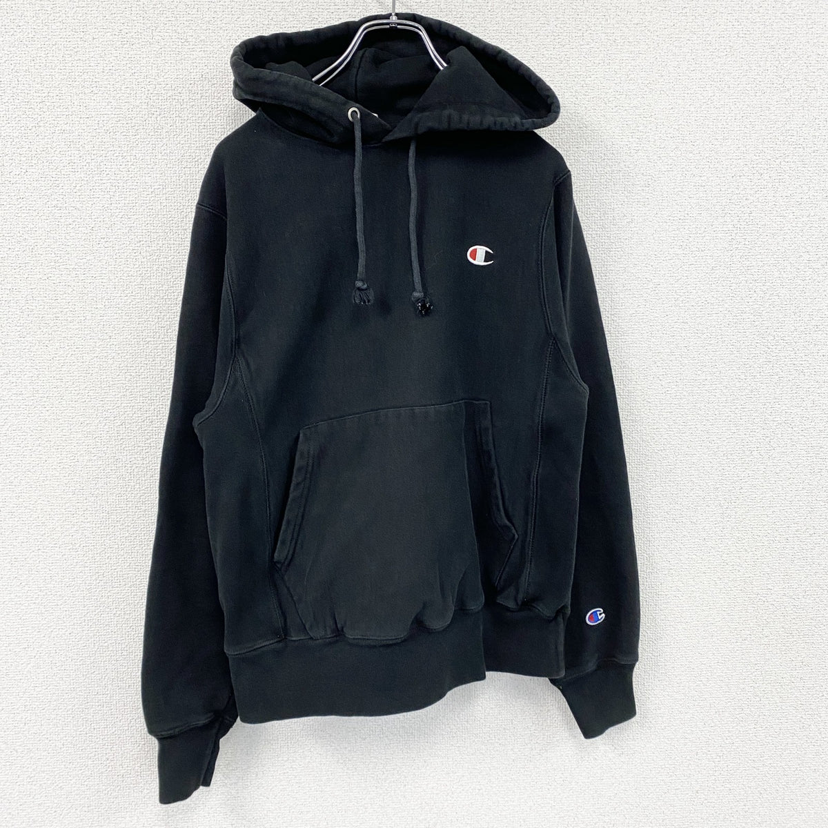 Champion　チャンピオン　リバースウィーブ　スウェットパーカー/フーディー　ヘビーウエイト　現行　黒　ブラック　Sサイズ　古着