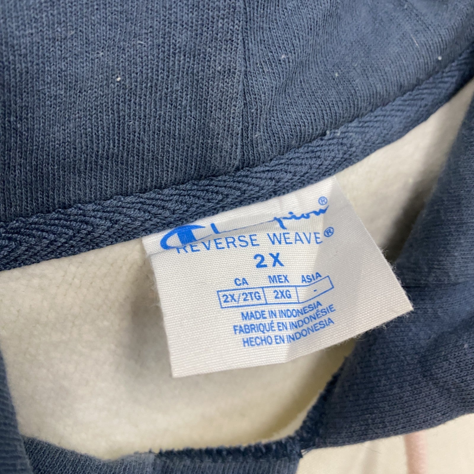 Champion　チャンピオン　リバースウィーブ　スウェットパーカー/フーディー　白　ホワイト　2Xサイズ トレーナー スウェットトップス フード付き 古着