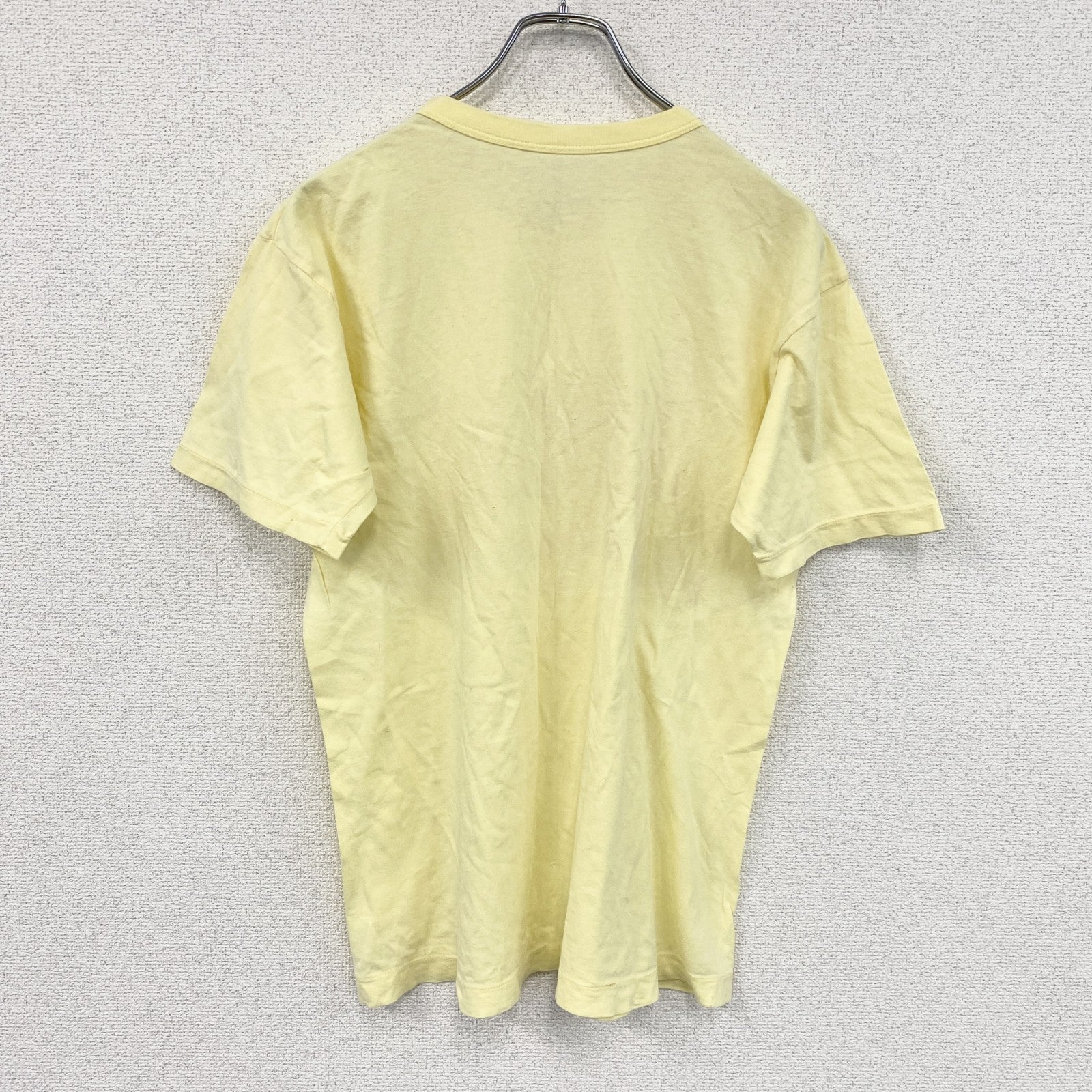半袖プリントTシャツ　黄色　イエロー　古着