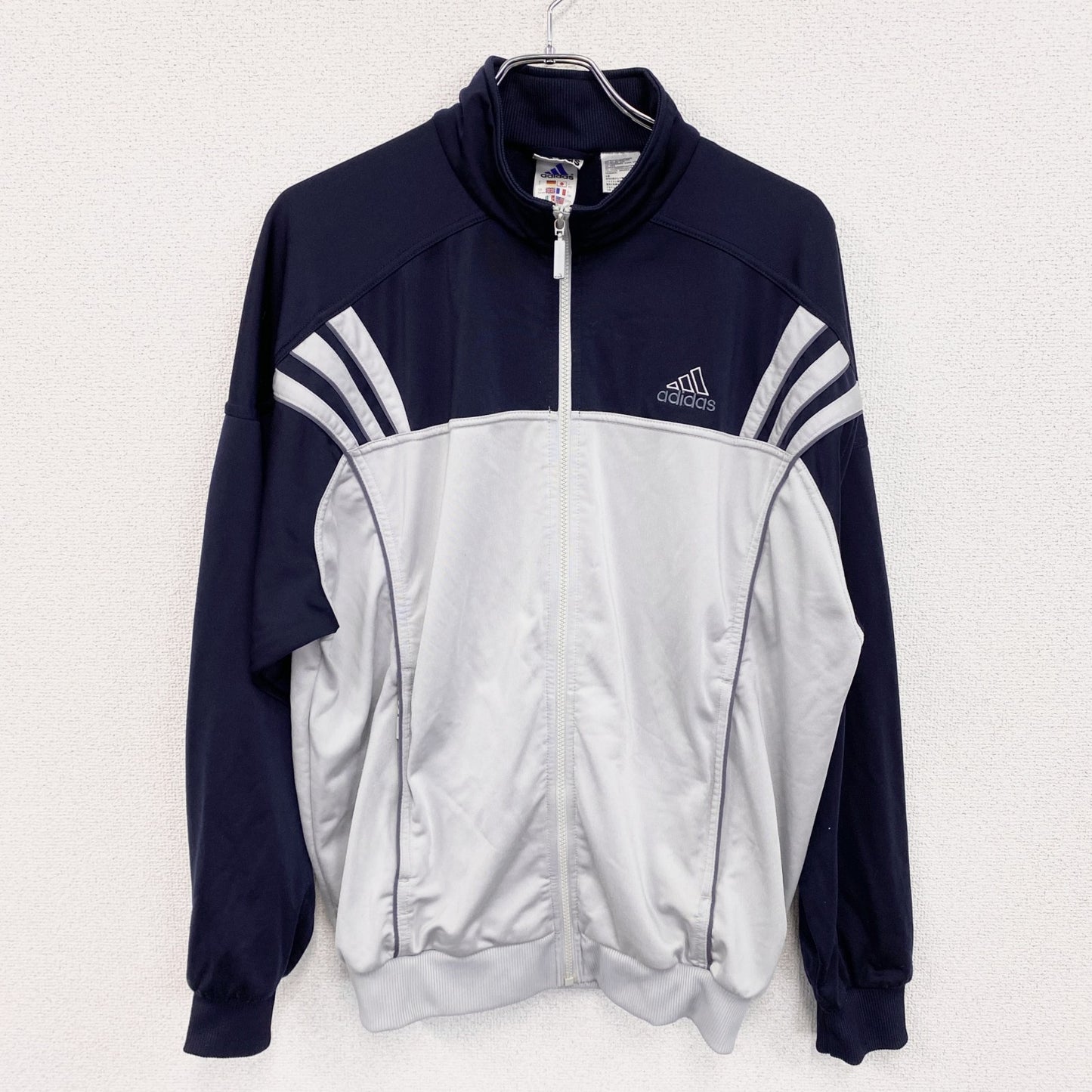 90s　adidas　アディダス　トラックジャケット/ジャージ　ヴィンテージ　紺　ネイビー　XLサイズ