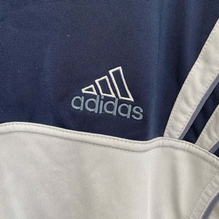 90s　adidas　アディダス　トラックジャケット/ジャージ　ヴィンテージ　紺　ネイビー　XLサイズ