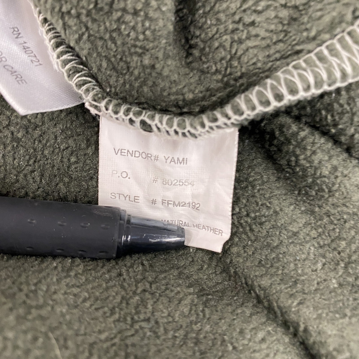 FIELD＆FOREST　ハーフボタンフリースプルオーバー　グリーン　ベージュ　XXLサイズ　古着