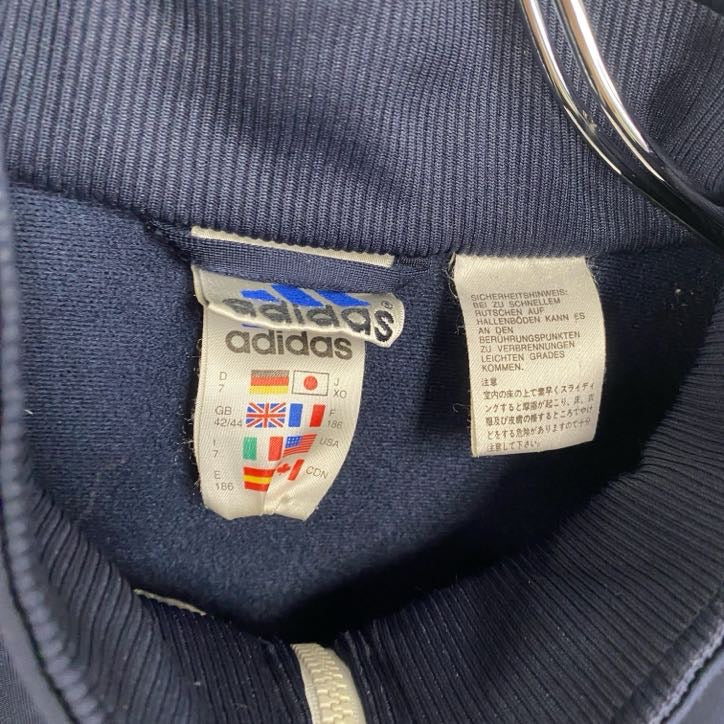 90s　adidas　アディダス　トラックジャケット/ジャージ　ヴィンテージ　紺　ネイビー　XLサイズ