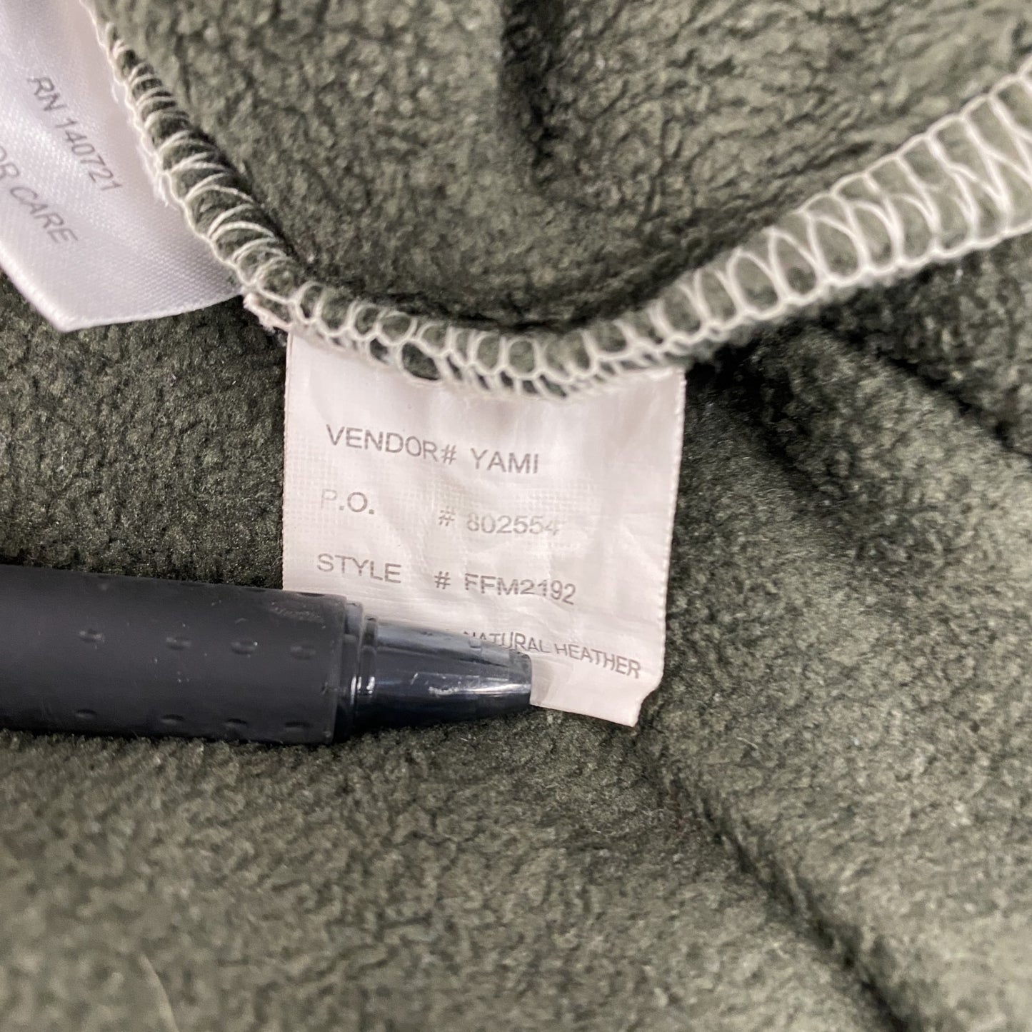 FIELD＆FOREST　ハーフボタンフリースプルオーバー　グリーン　ベージュ　XXLサイズ