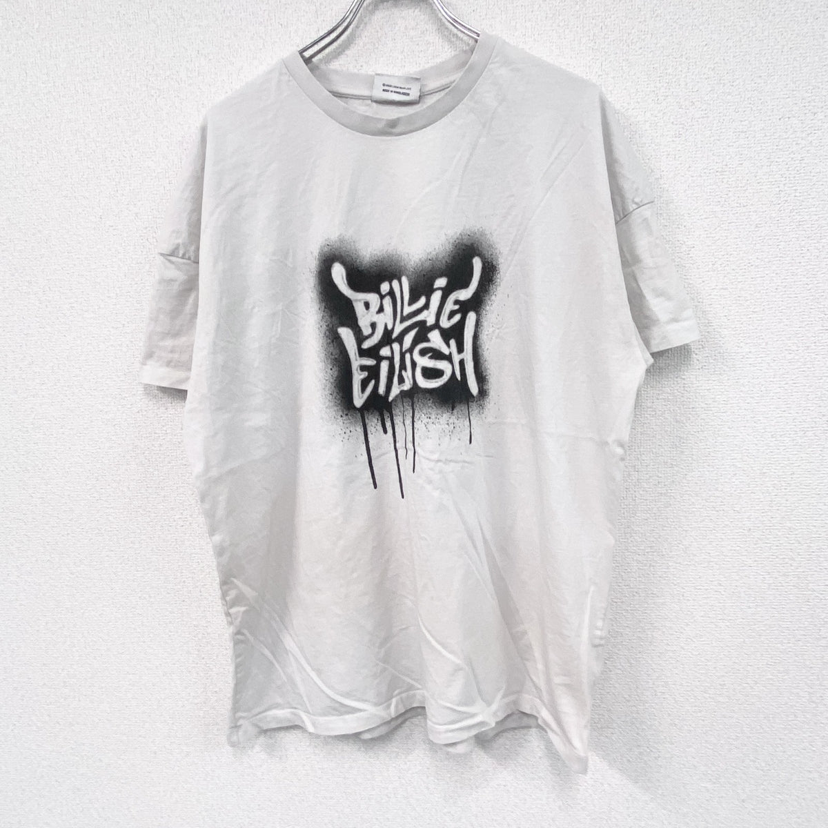 BILLIEEILISH　ビリー アイリッシュ　半袖プリントTシャツ　白　ホワイト　Lサイズ　古着