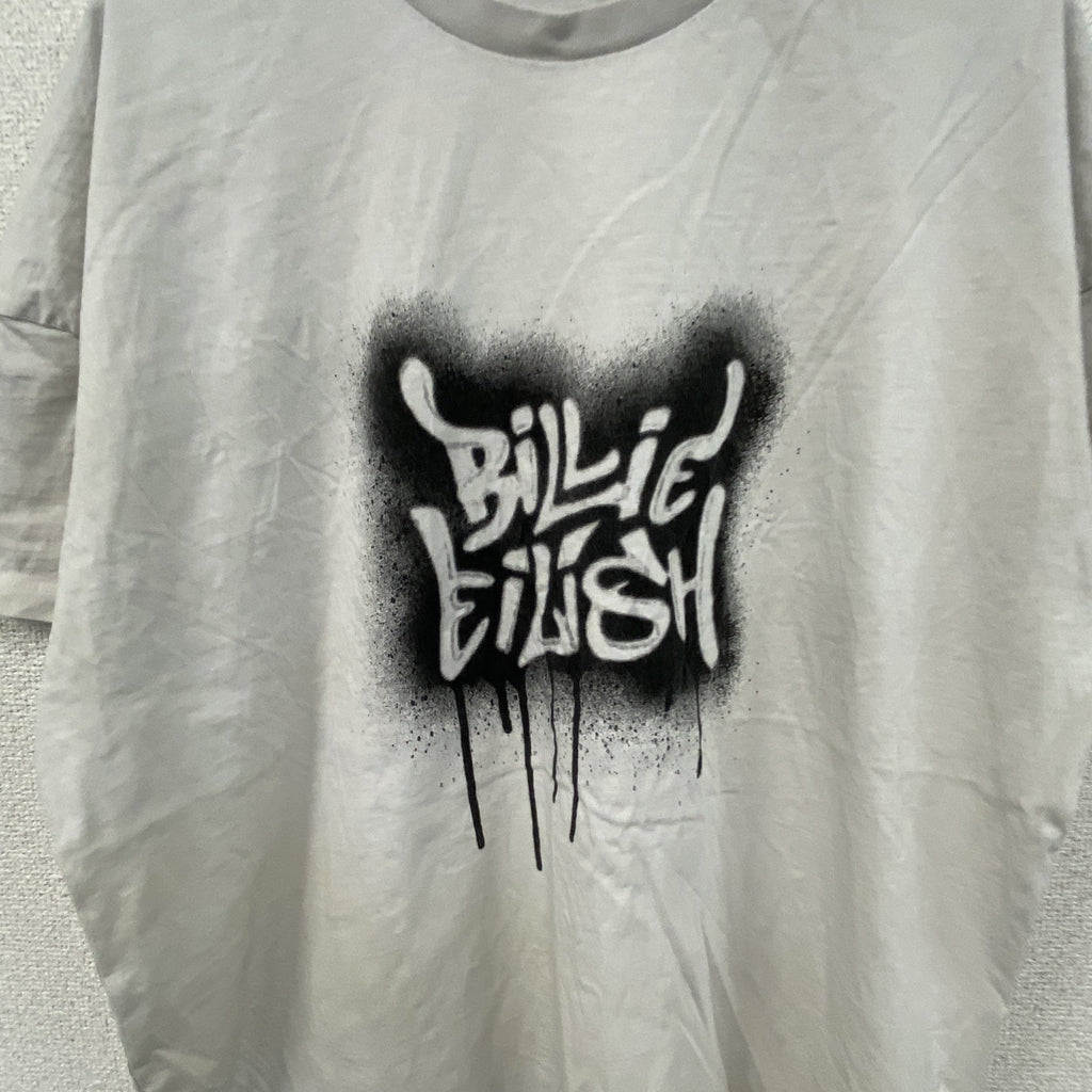 BILLIEEILISH　ビリー アイリッシュ　半袖プリントTシャツ　白　ホワイト　Lサイズ　古着