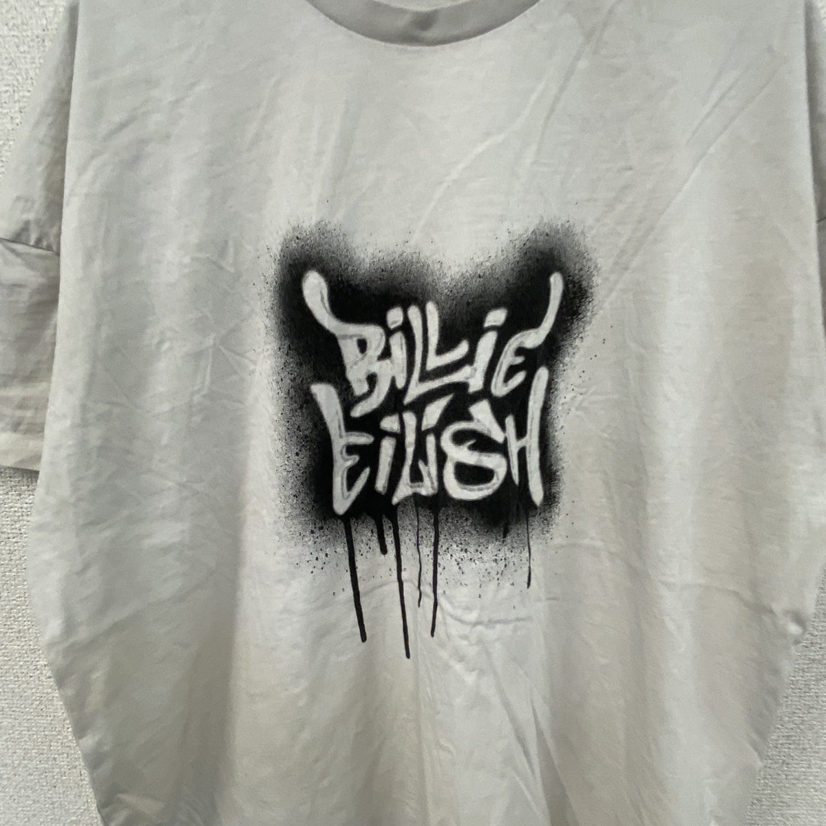 BILLIEEILISH　ビリー アイリッシュ　半袖プリントTシャツ　白　ホワイト　Lサイズ　古着
