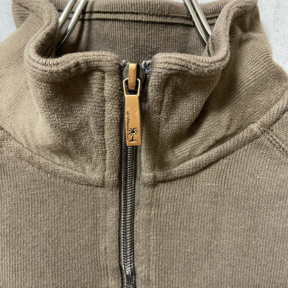 古着 used　Tommy　Bahama　長袖ハーフジップセーター　ニット　ハイネック　ワンポイント刺繍　秋冬服　Mサイズ　