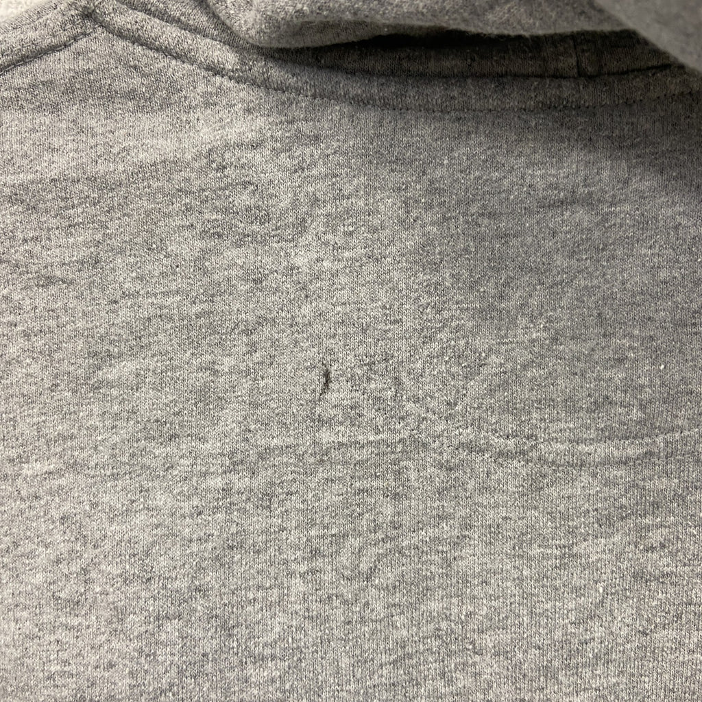 champion　チャンピオン　スウェットパーカー/フーディー　チェック柄　デカロゴ　現行　灰色　グレー　Lサイズ　古着