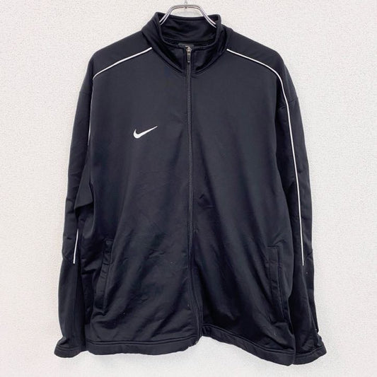 NIKE　ナイキ　トラックジャケット/ジャージ　刺繍ロゴ　黒　ブラック　XLサイズ