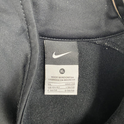 NIKE　ナイキ　トラックジャケット/ジャージ　刺繍ロゴ　黒　ブラック　XLサイズ