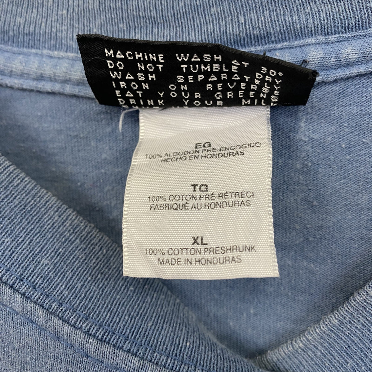 Seventenths　セブンテンス　半袖プリントTシャツ　フェード　青　ブルー　XLサイズ　古着