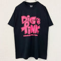 GILDAN　ギルダン　半袖ロゴプリントTシャツ　バレーボール　Dig Pink　黒　ブラック　Mサイズ　古着