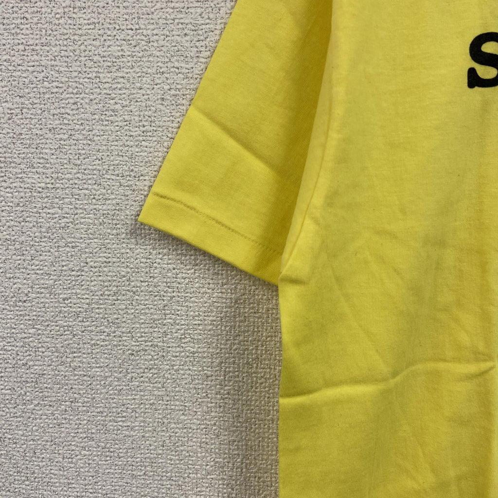 半袖プリントＴシャツ　笑っていいとも！　シングルステッチ　黄色　イエロー Tシャツ カットソー メンズ 古着