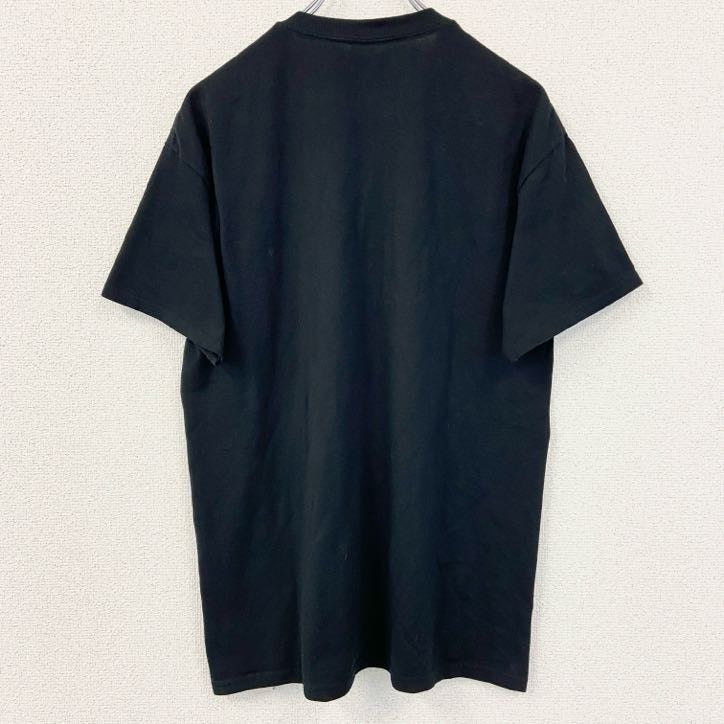 GILDAN　ギルダン　半袖ロゴプリントTシャツ　バレーボール　Dig Pink　黒　ブラック　Mサイズ　古着