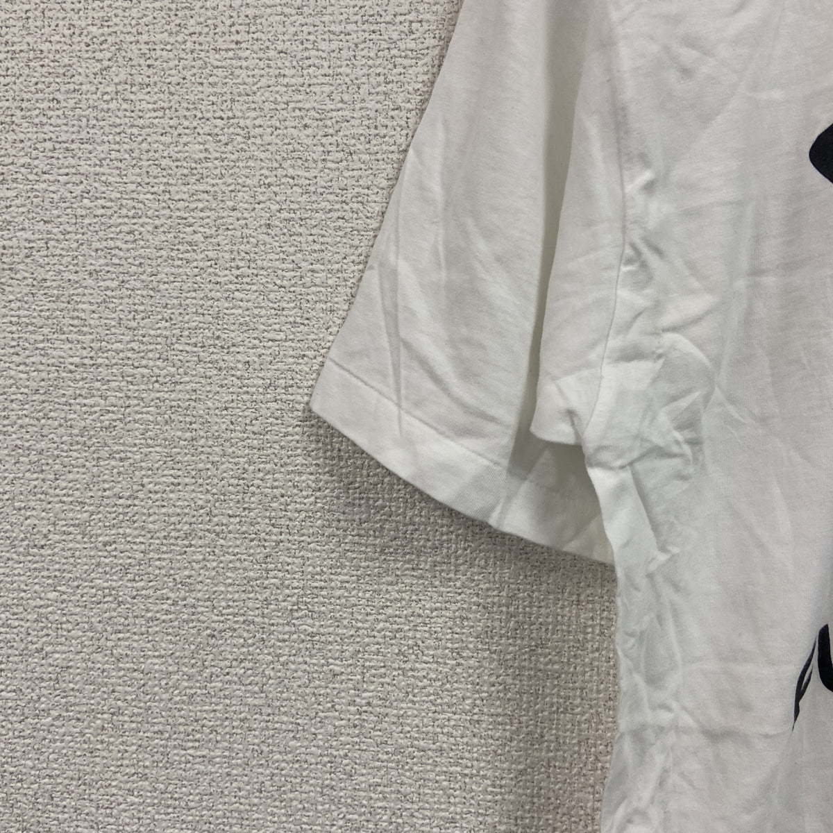 半袖プリントＴシャツ　フジテレビジョン　会社ロゴ　シングルステッチ　白　ホワイト　Fサイズ　古着