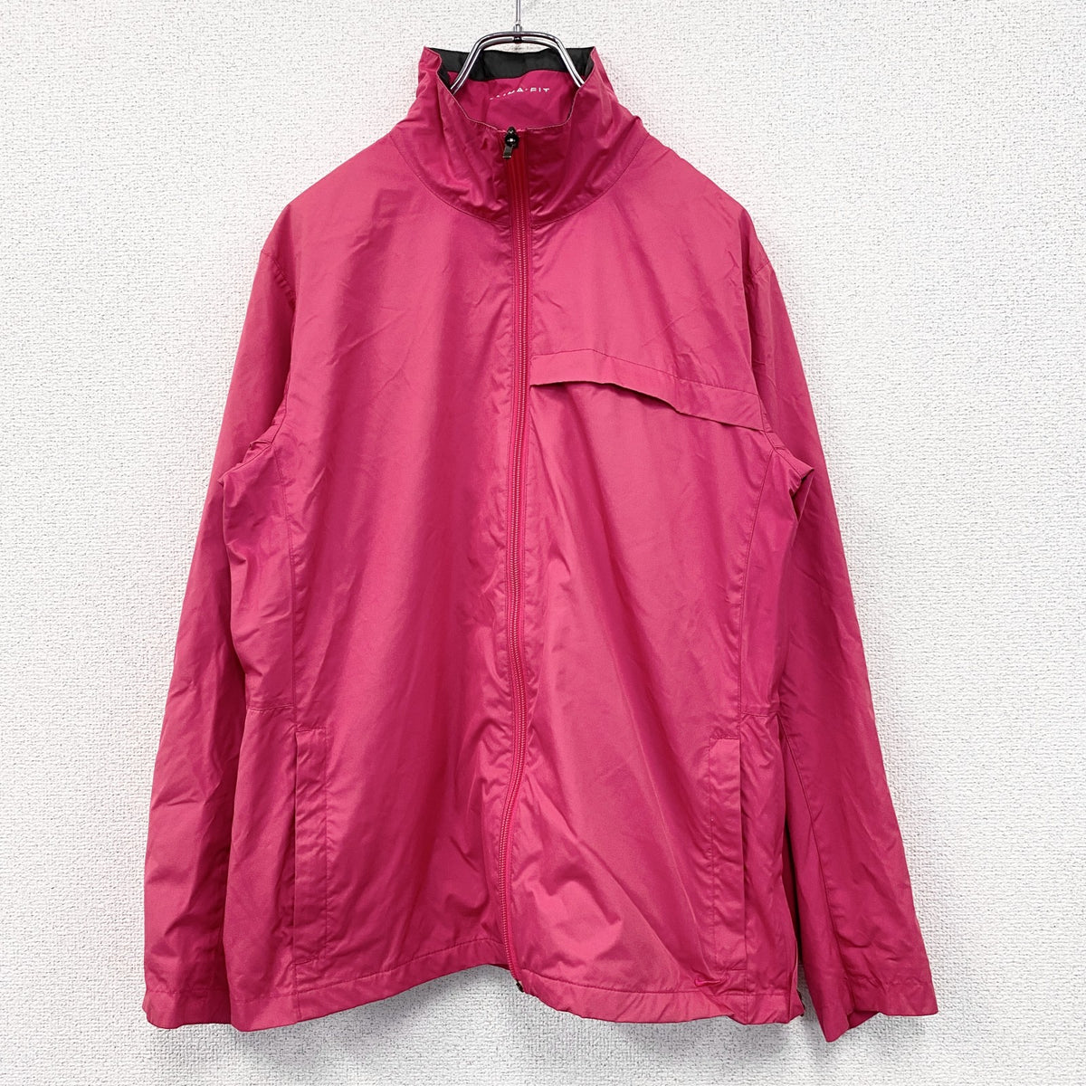00s　NIKE　ナイキ　CLIMA-FIT　ウインドブレーカー　ヴィンテージ　ショッキングピンク　Lサイズ　古着