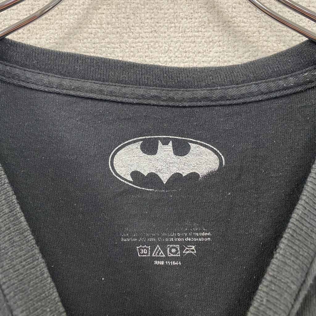 BATMAN　バッドマン　MARVEL　マーベル　半袖プリントTシャツ　黒　ブラック　　古着