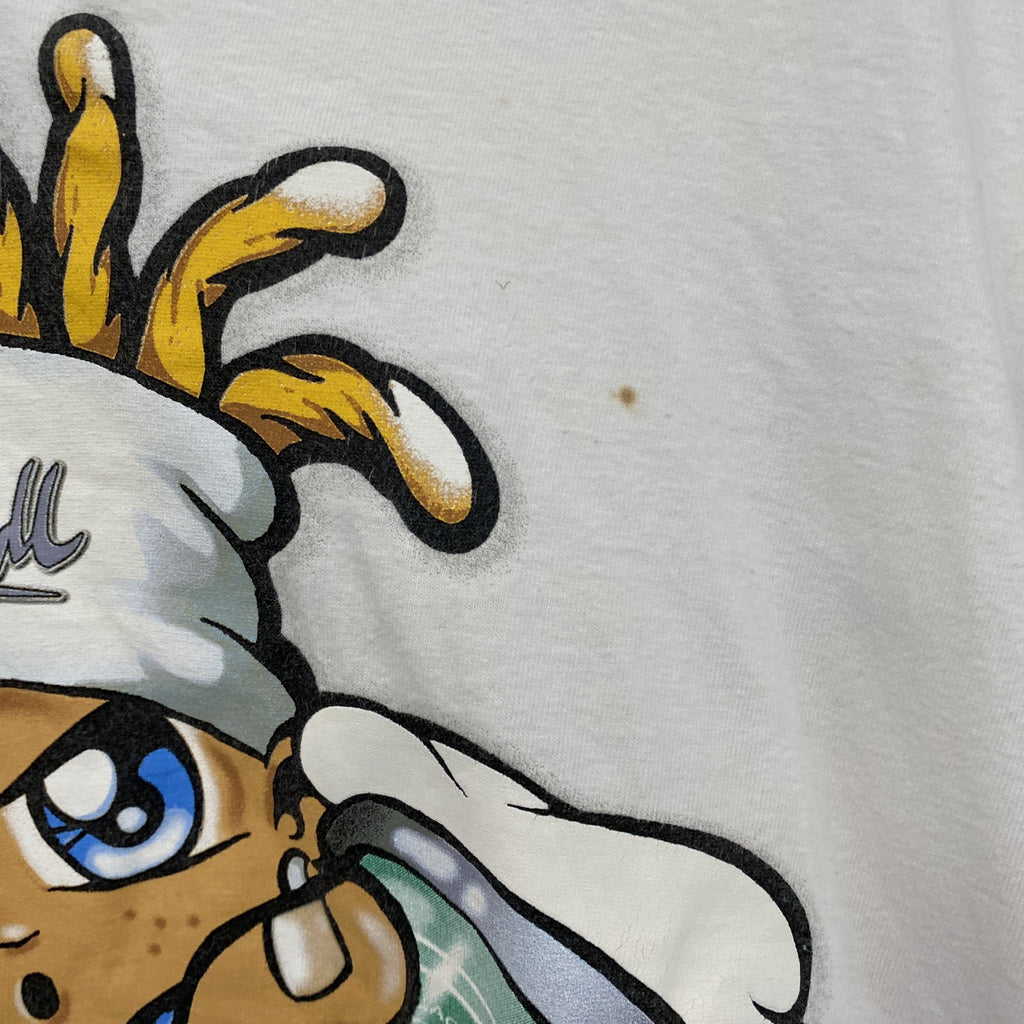 SPIRIT　半袖プリントTシャツ　BBOY　HIPHOP　ヒップホップ　白　ホワイト　Lサイズ　古着
