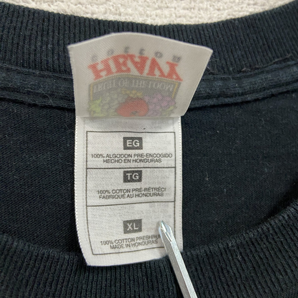 FRUIT OF THE LOOM　半袖企業プリントＴシャツ　コカ・コーラ　黒　ブラック　XLサイズ Tシャツ カットソー メンズ 古着