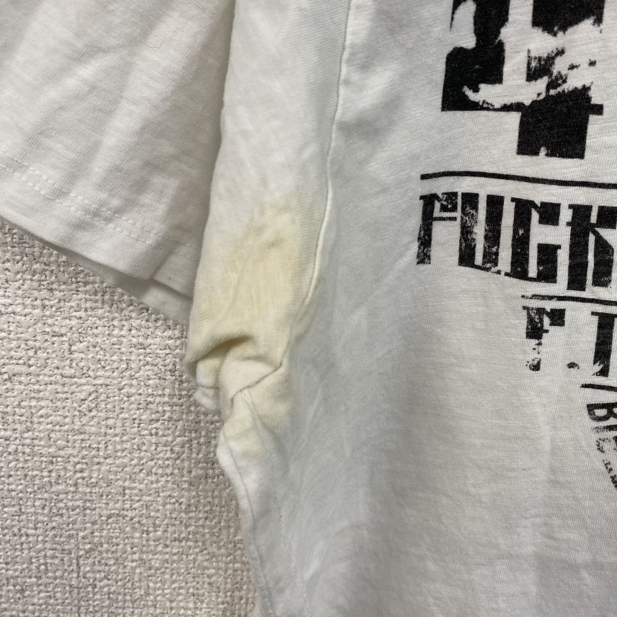 YAKUZA　半袖プリントTシャツ　白　ホワイト　Lサイズ　古着