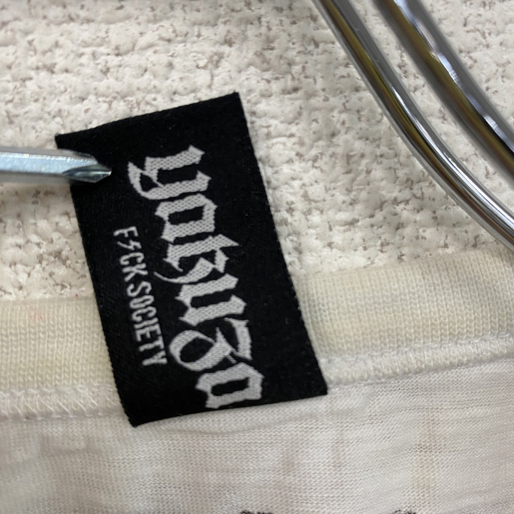 YAKUZA　半袖プリントTシャツ　白　ホワイト　Lサイズ　古着