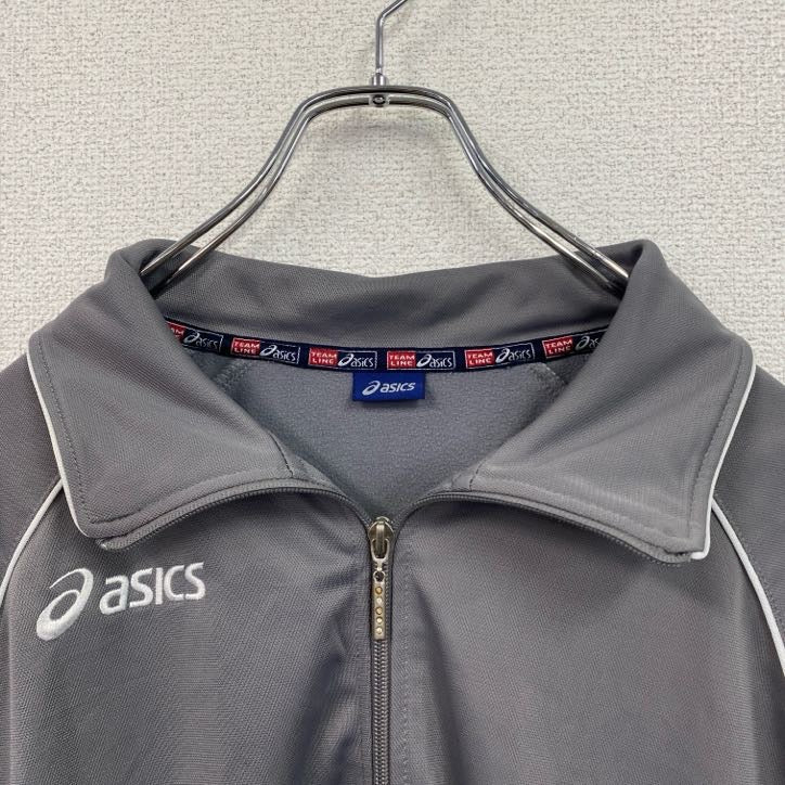 asics　アシックス　トラックジャケット/ジャージ　灰色　グレー　2XLサイズ　古着