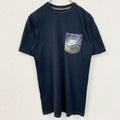 NIKE　ナイキ　半袖ロゴプリントTシャツ　胸ポケット　クルーネック　黒　ブラック　春夏服　Sサイズ　古着